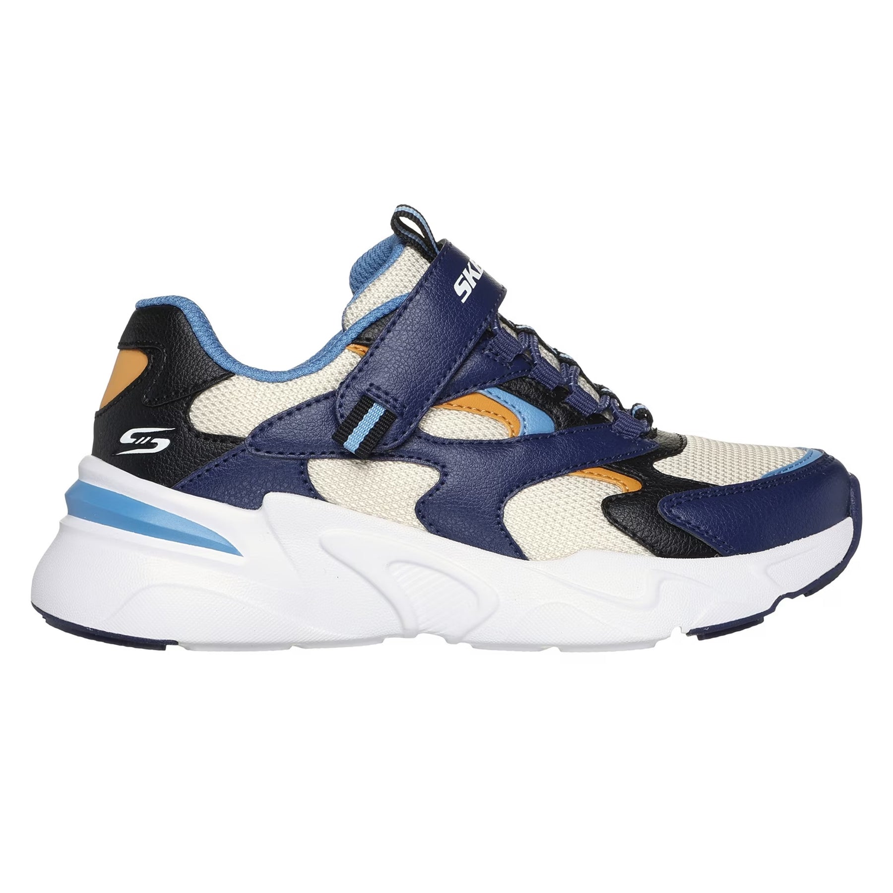 Navy-Multicoloured - Front - Skechers Childrens-Kids Bobsbamina Mesh Trainers