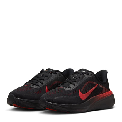 Black-Red - Lifestyle - Nike Childrens-Kids Air Zoom Cushioned Running Shoes