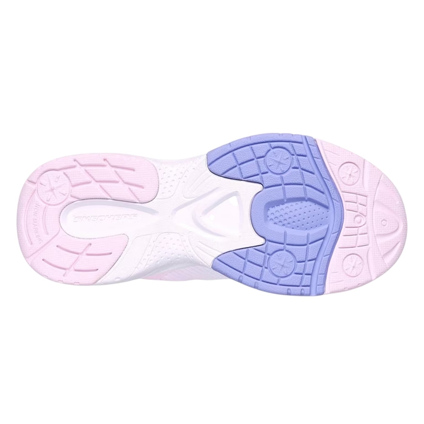 White-Purple - Lifestyle - Skechers Childrens-Kids Retrotech Contrast Trainers