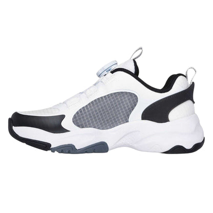 White-Black - Back - Skechers Childrens-Kids Retrotech Contrast Trainers