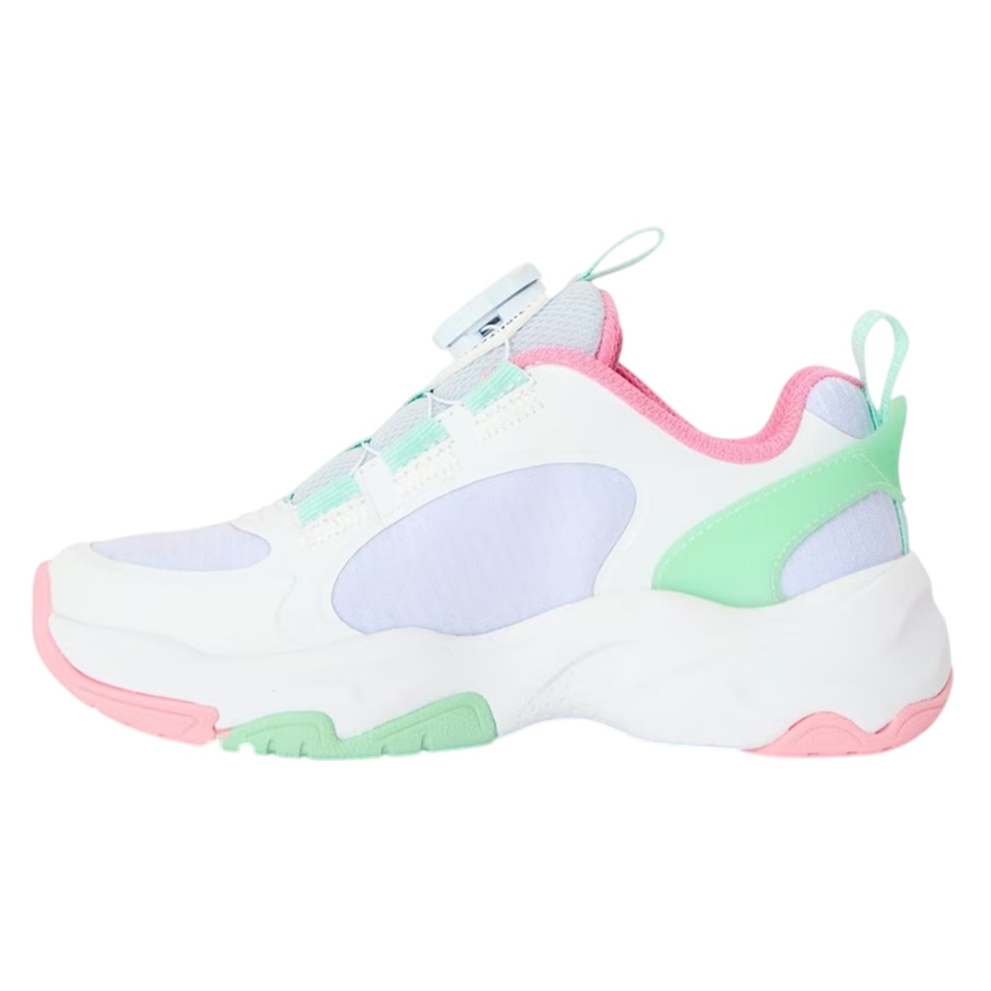 White-Green-Black - Back - Skechers Childrens-Kids Retrotech Contrast Trainers
