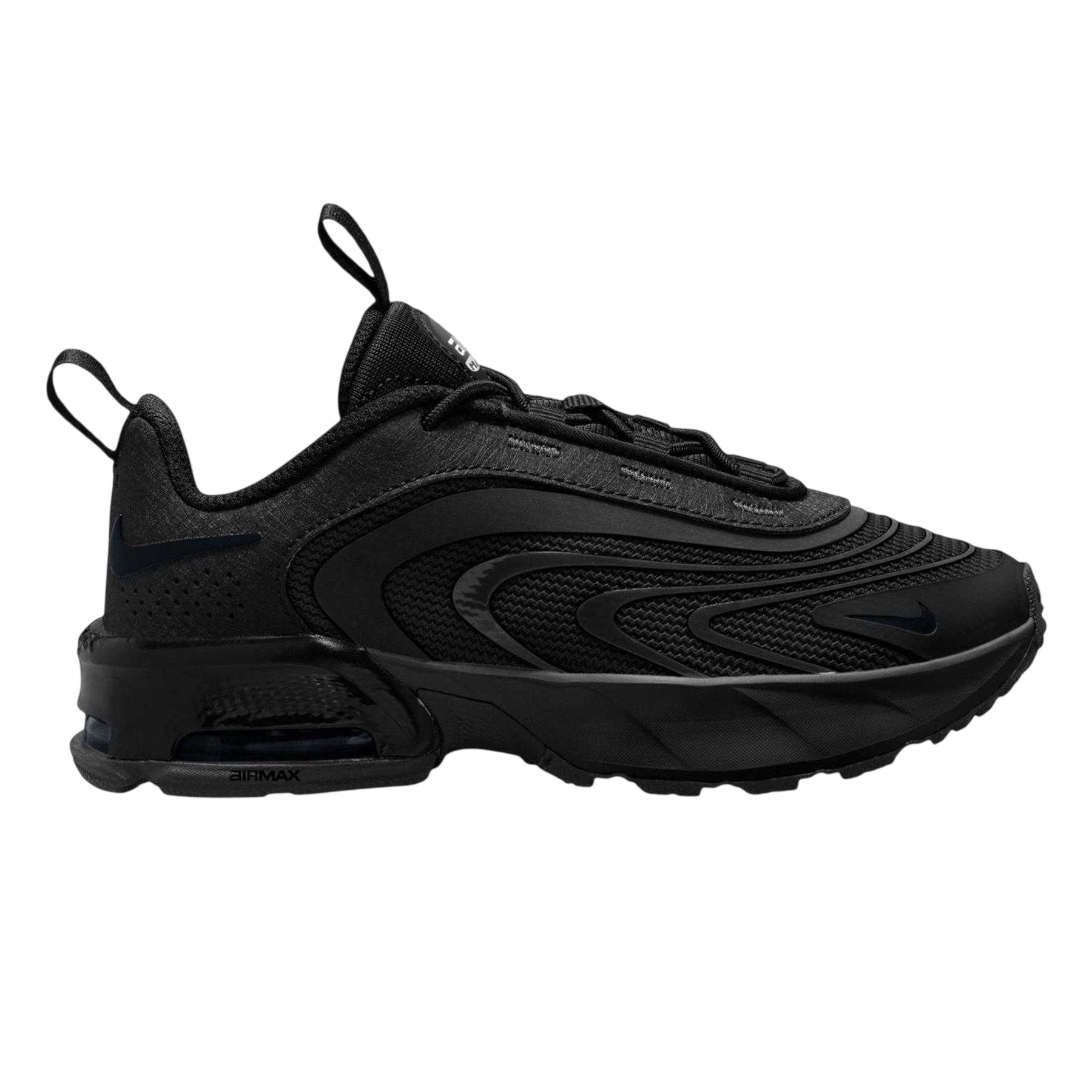 Triple Black - Front - Nike Childrens-Kids Air Max Fire Trainers