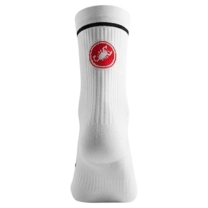 White - Back - Castelli Mens Entrata Socks