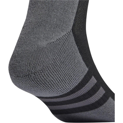 Black-Grey - Side - Adidas Childrens-Kids Aeroready Crew Socks (Pack of 6)