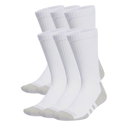 White-Grey - Front - Adidas Childrens-Kids Aeroready Crew Socks (Pack of 6)