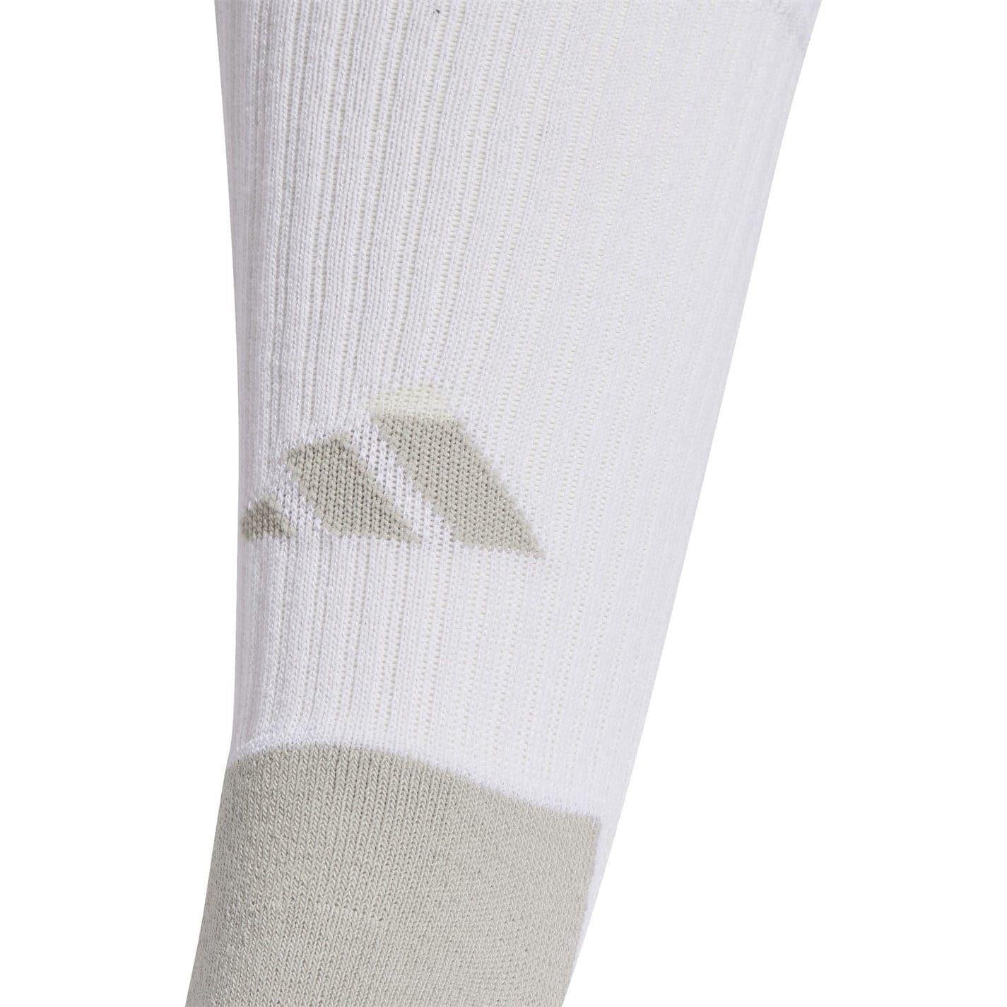 White-Grey - Side - Adidas Childrens-Kids Aeroready Crew Socks (Pack of 6)