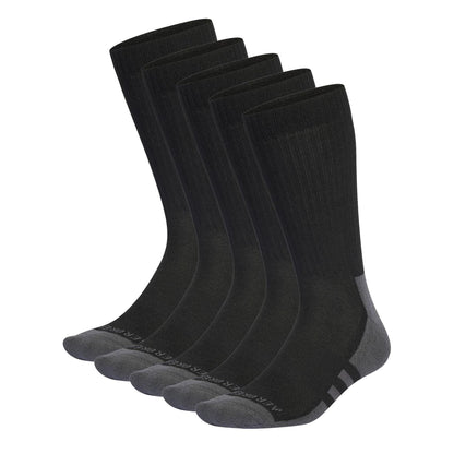 Black-Grey - Front - Adidas Childrens-Kids Aeroready Crew Socks (Pack of 6)