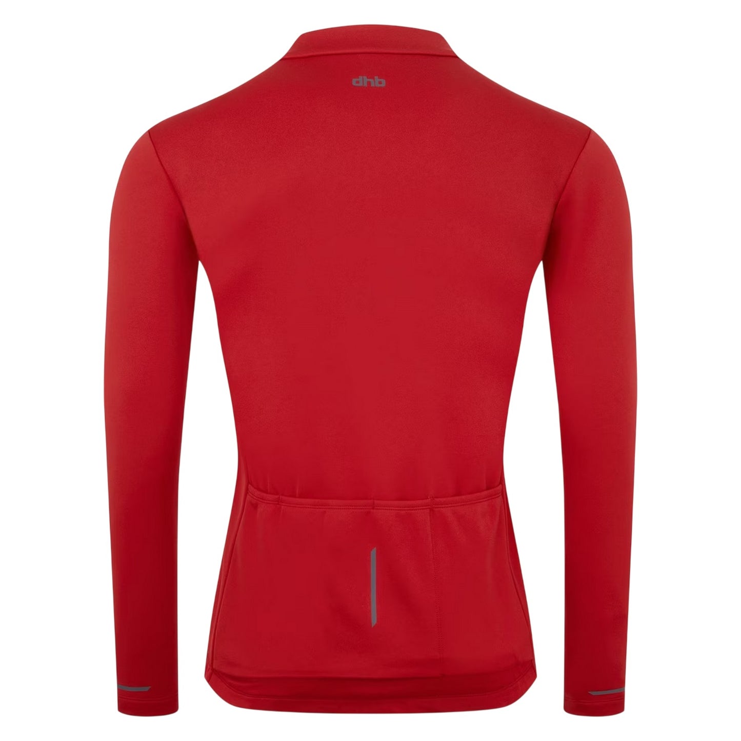 Jester Red - Back - dhb Mens Thermal Long-Sleeved Cycling Jersey