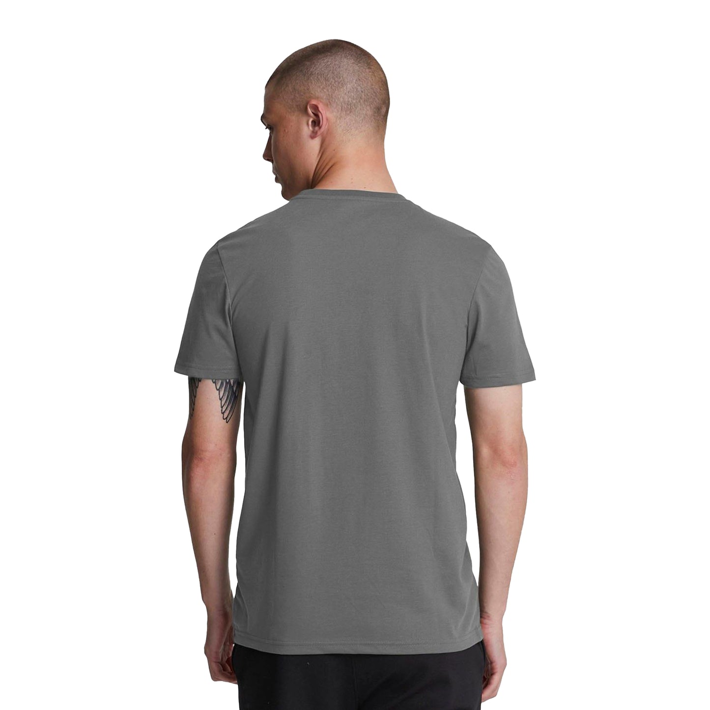 Grey - Back - Lyle & Scott Mens Martin T-Shirt