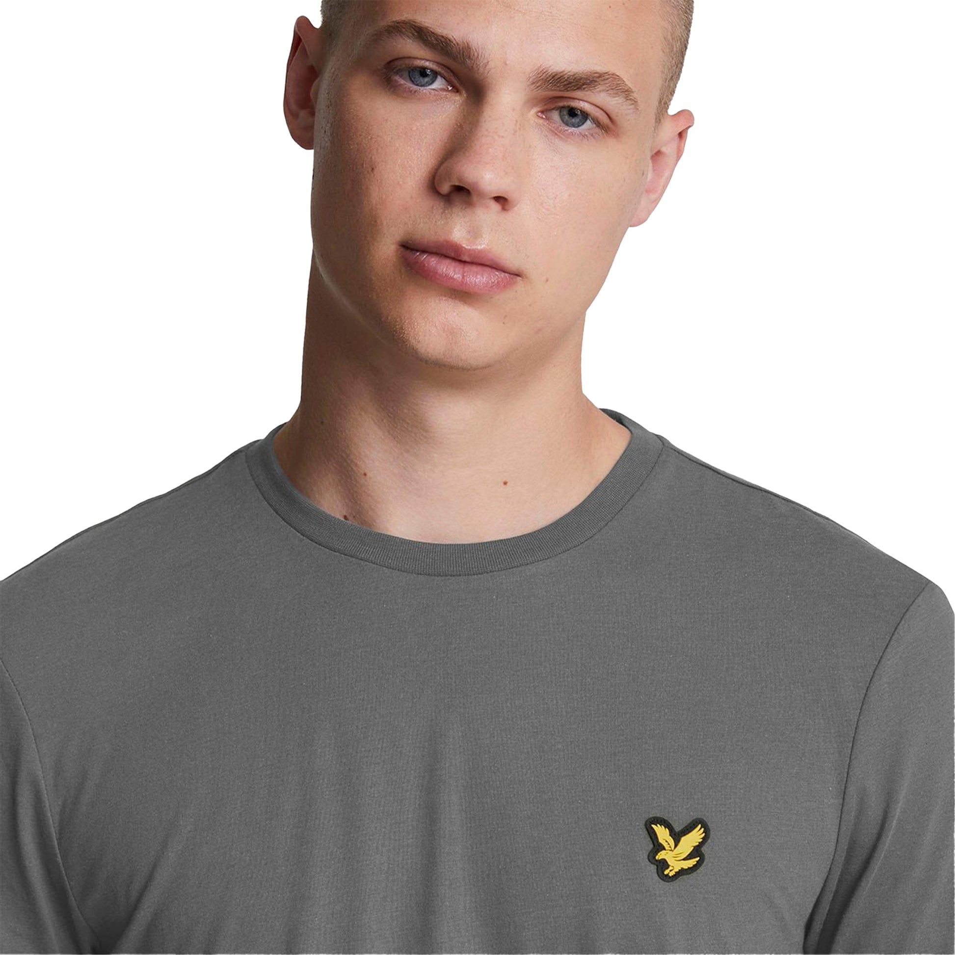 Grey - Side - Lyle & Scott Mens Martin T-Shirt