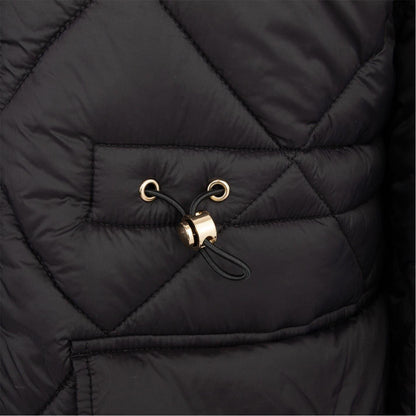 Black - Lifestyle - Firetrap Womens-Ladies Diamond Quilt Longline Jacket