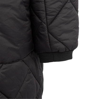 Black - Pack Shot - Firetrap Womens-Ladies Diamond Quilt Longline Jacket