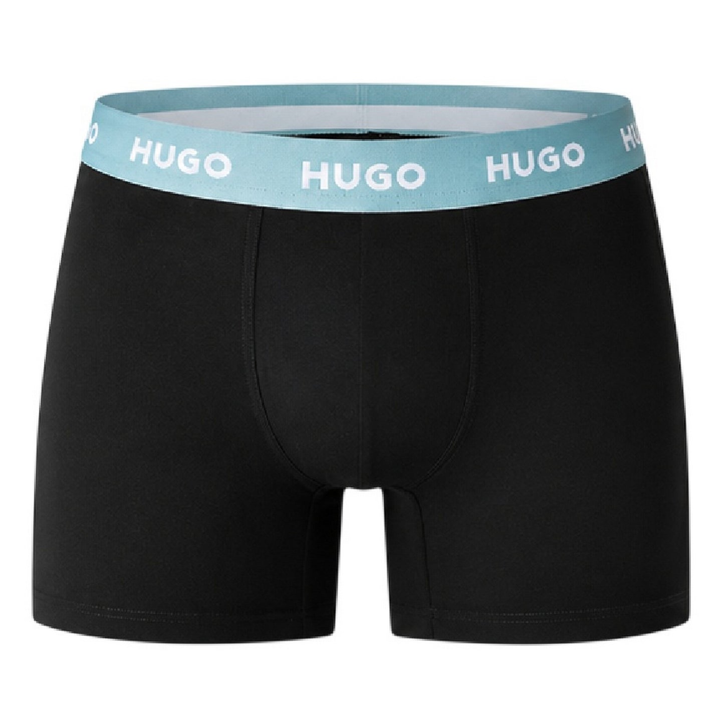 Black - Side - Hugo Mens Repeat Logo Boxer Briefs (Pack of 3)