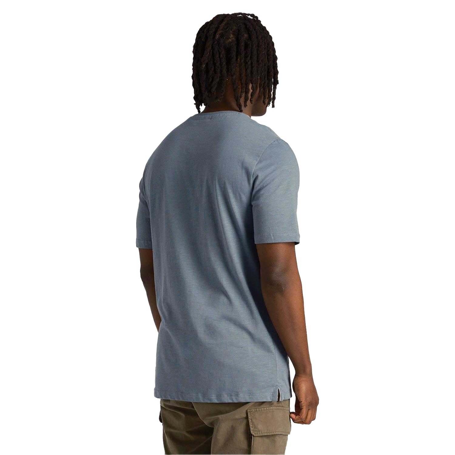 Blue - Back - Lyle & Scott Mens Slub T-Shirt