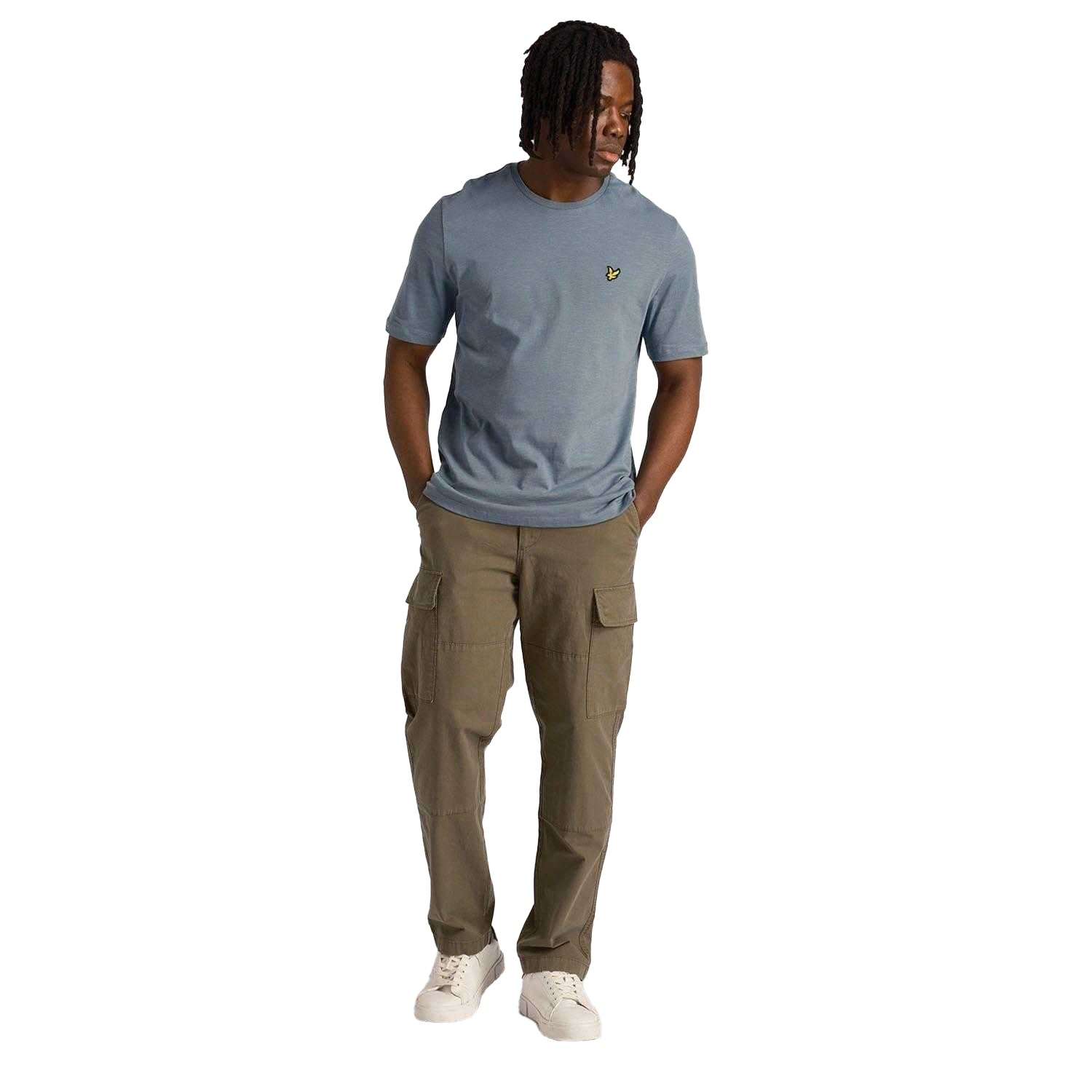Blue - Pack Shot - Lyle & Scott Mens Slub T-Shirt