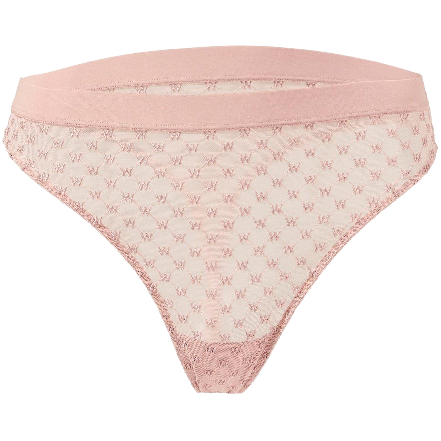 Pink - Front - Wolf Womens-Ladies Monogram Thong