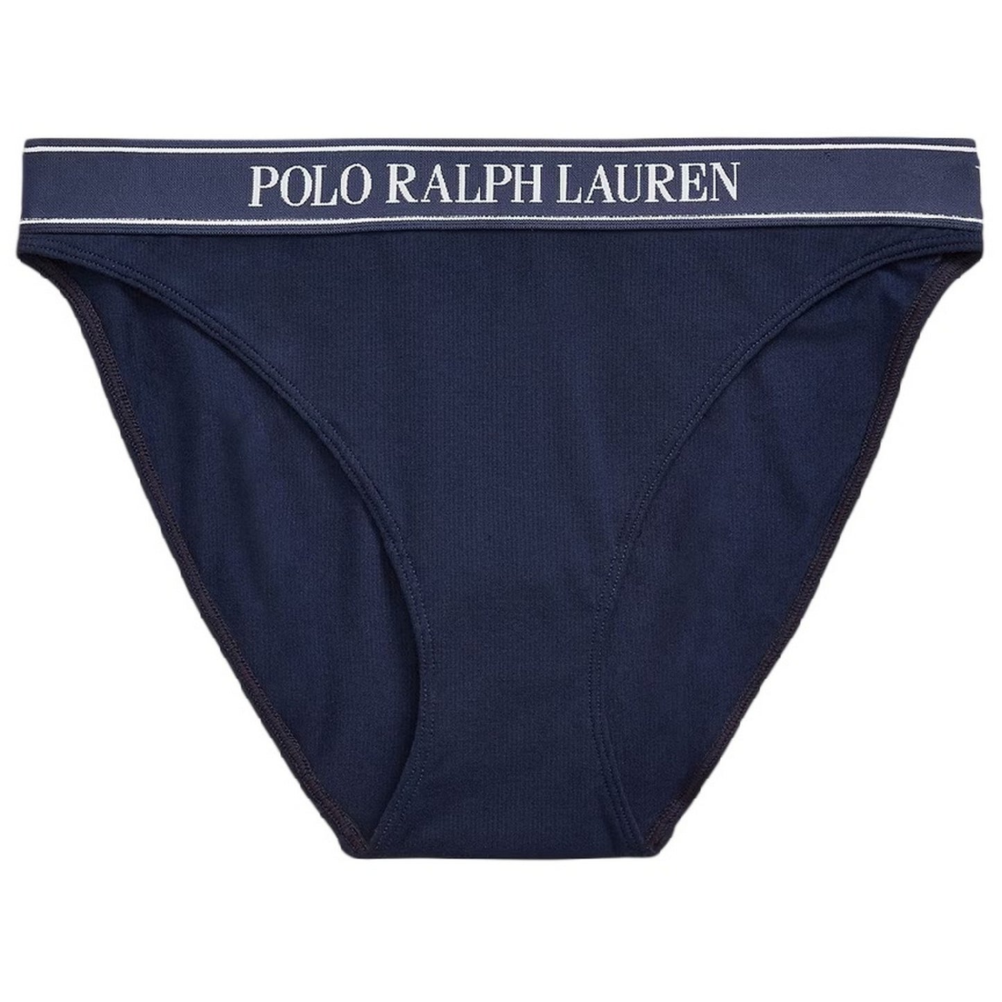 Navy - Front - Ralph Lauren Womens-Ladies Repeat Logo Mid Rise Hipster Briefs
