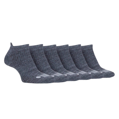 Charcoal - Front - Jeep Mens Cushioned Trainer Socks (Pack of 6)