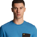 Black-Blue - Side - Lyle & Scott Mens Contrast Pocket T-Shirt