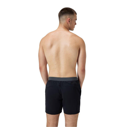 Anthracite - Back - Speedo Mens Lookout Volley 4 Way Stretch Zip Pocket Swim Shorts