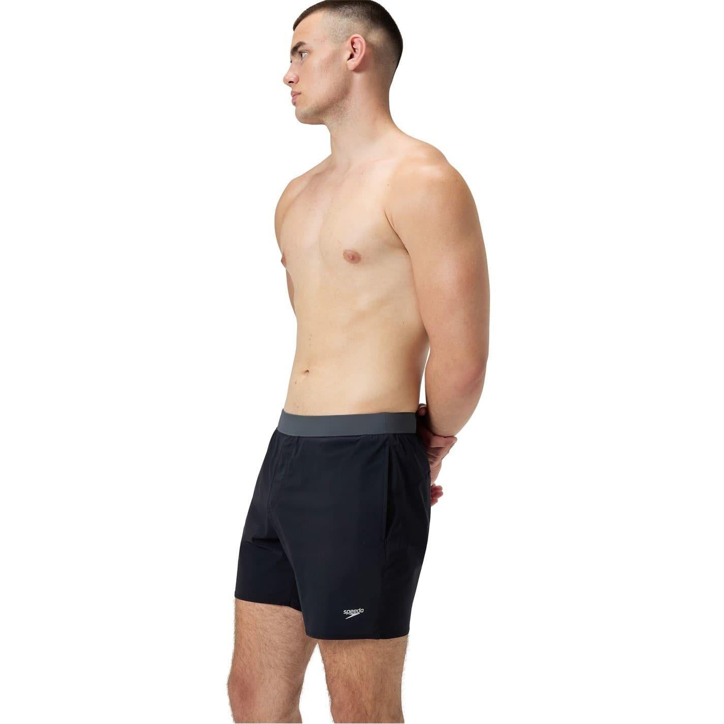 Anthracite - Lifestyle - Speedo Mens Lookout Volley 4 Way Stretch Zip Pocket Swim Shorts