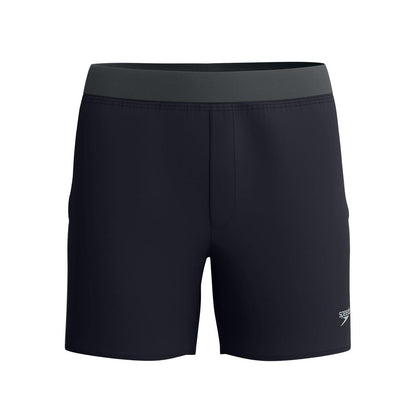 Anthracite - Front - Speedo Mens Lookout Volley 4 Way Stretch Zip Pocket Swim Shorts