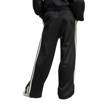 Black - Back - Adidas Womens-Ladies Firebird 3 Stripes Loose Jogging Bottoms