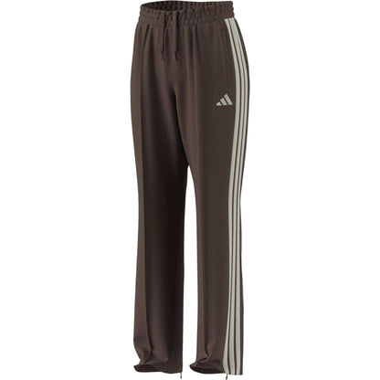 Brown - Front - Adidas Womens-Ladies Firebird 3 Stripes Loose Jogging Bottoms