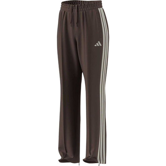 Brown - Front - Adidas Womens-Ladies Firebird 3 Stripes Loose Jogging Bottoms