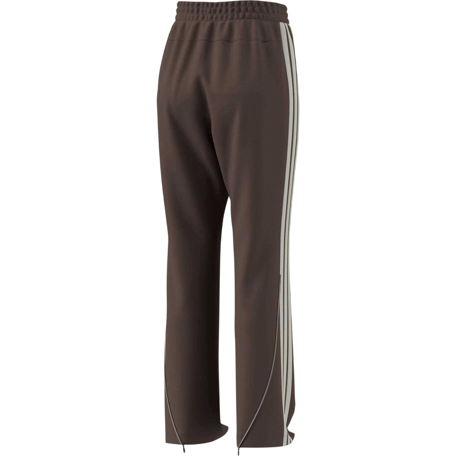 Brown - Back - Adidas Womens-Ladies Firebird 3 Stripes Loose Jogging Bottoms