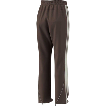Brown - Back - Adidas Womens-Ladies Firebird 3 Stripes Loose Jogging Bottoms