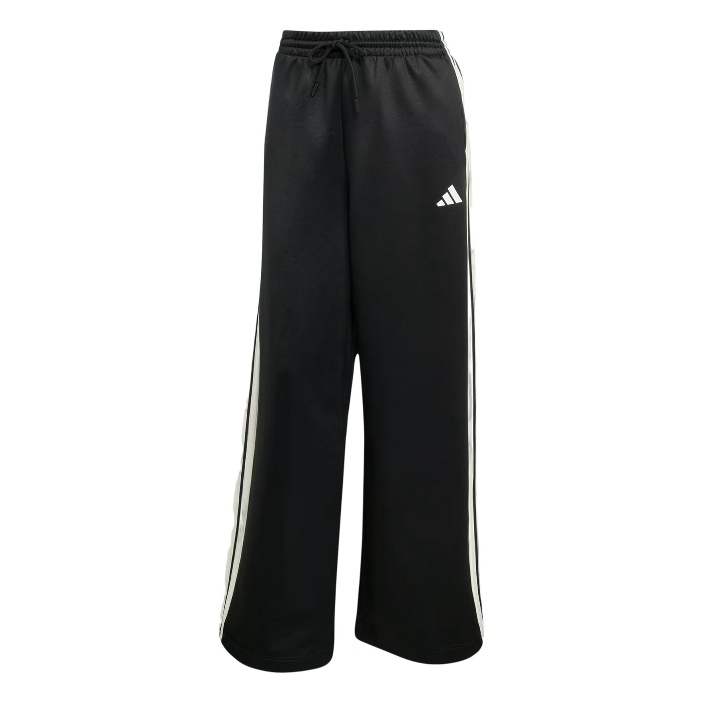 Black - Front - Adidas Womens-Ladies Firebird 3 Stripes Loose Jogging Bottoms