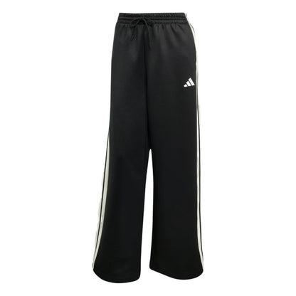 Black - Front - Adidas Womens-Ladies Firebird 3 Stripes Loose Jogging Bottoms
