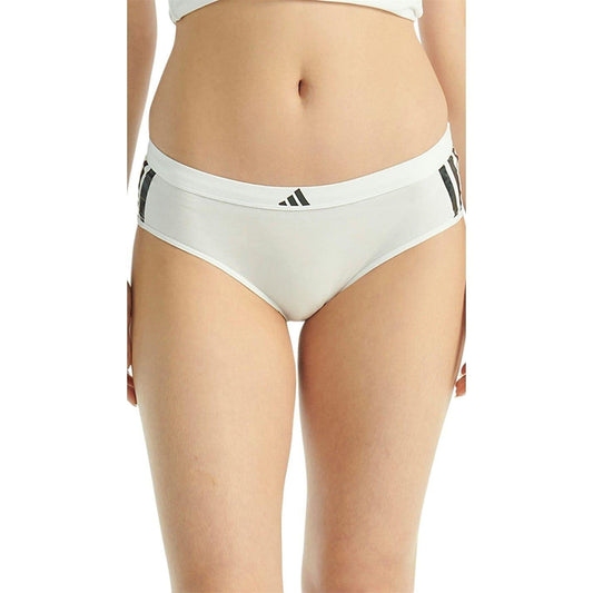 White - Front - Adidas Womens-Ladies Essentials Hipster Active Briefs