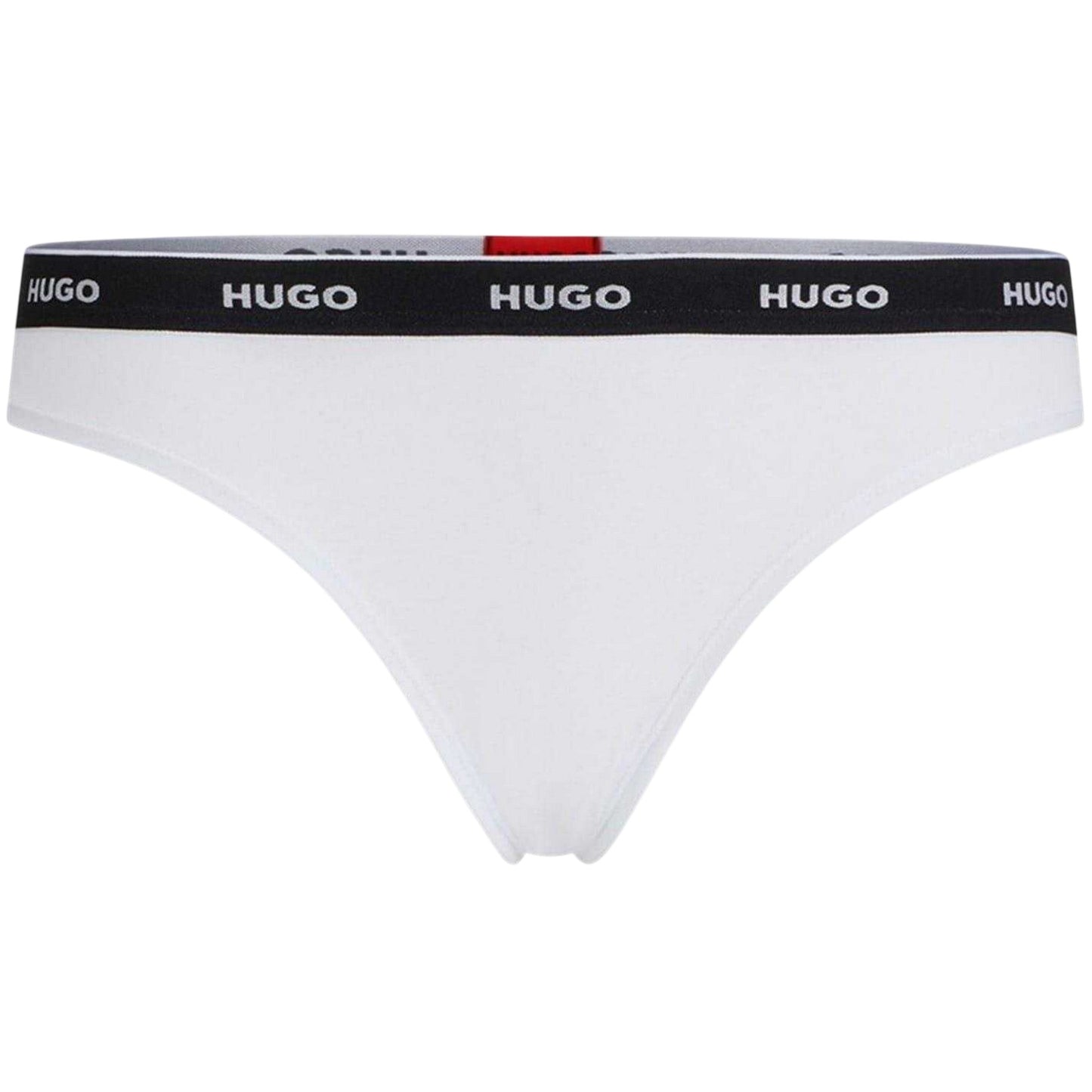 White - Front - Hugo Womens-Ladies Mid Rise Regular Thong