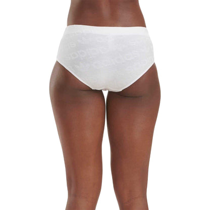 White - Back - Adidas Womens-Ladies Flex Hipster Briefs (Pack of 3)