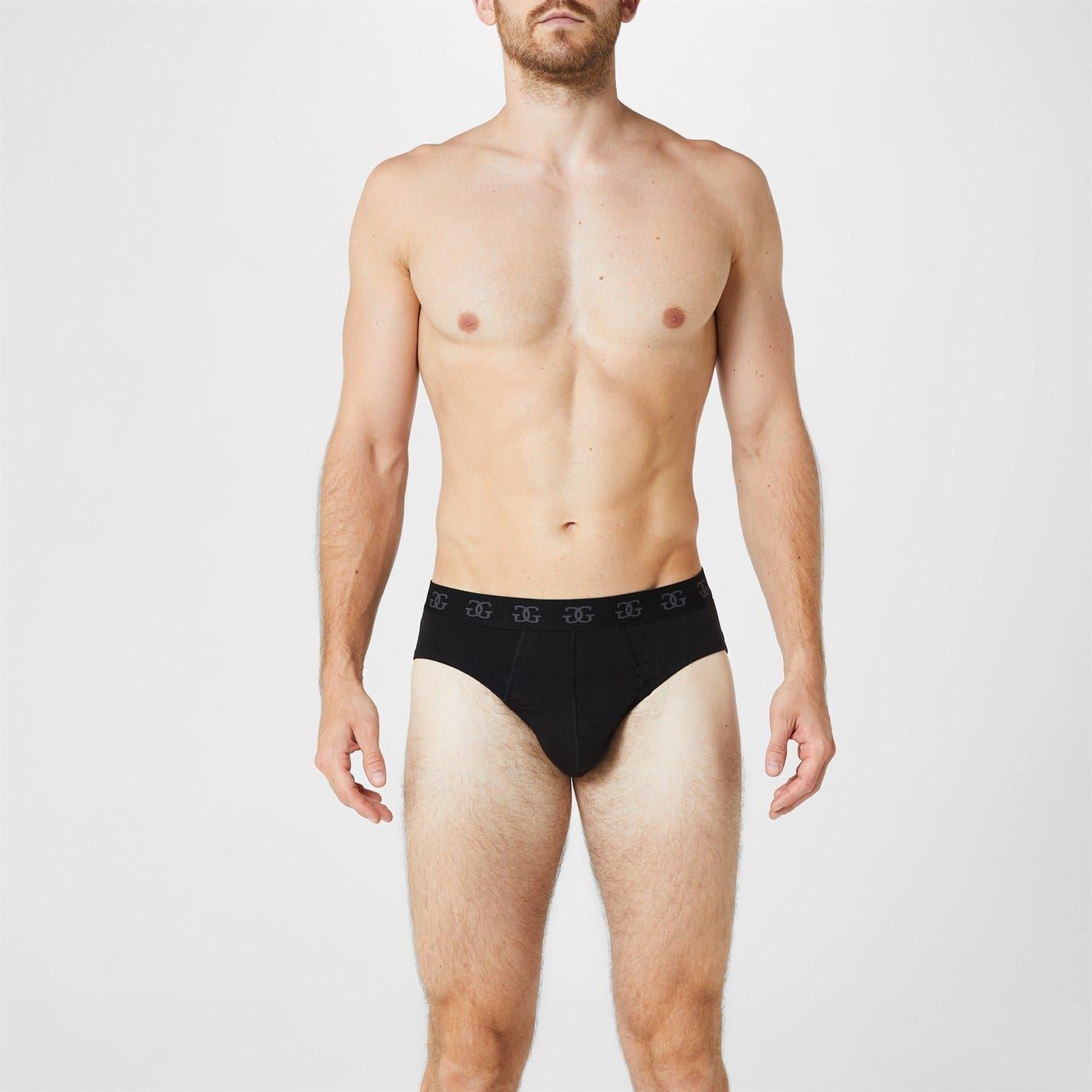 Black - Back - Giorgio Mens Essential Briefs (Pack of 5)