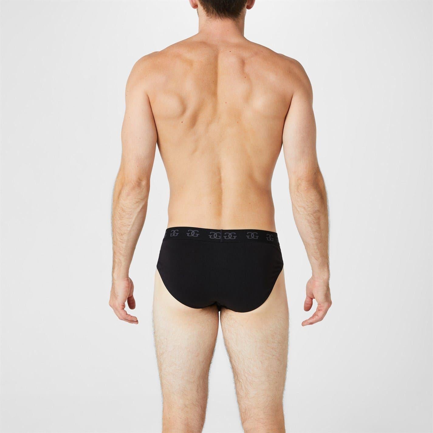 Black - Side - Giorgio Mens Essential Briefs (Pack of 5)
