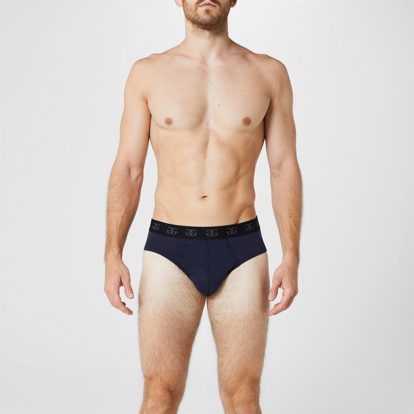 Charcoal-Grey-Black-Navy - Lifestyle - Giorgio Mens Essential Briefs (Pack of 5)