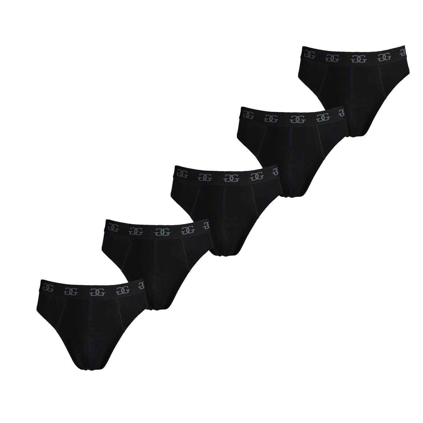 Black - Front - Giorgio Mens Essential Briefs (Pack of 5)