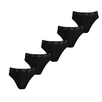 Black - Front - Giorgio Mens Essential Briefs (Pack of 5)