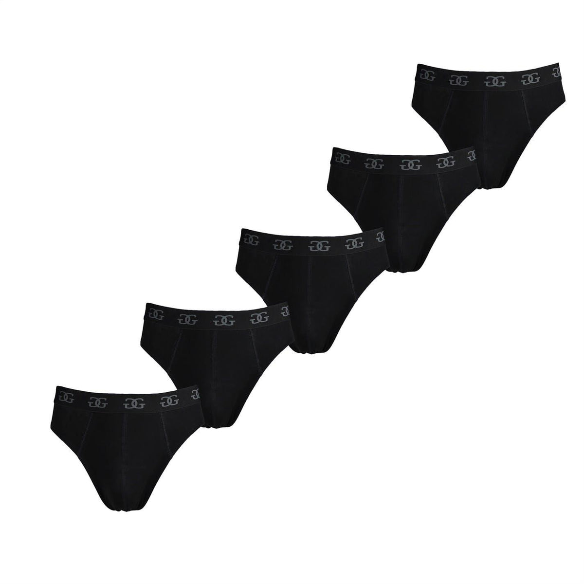 Black - Front - Giorgio Mens Essential Briefs (Pack of 5)