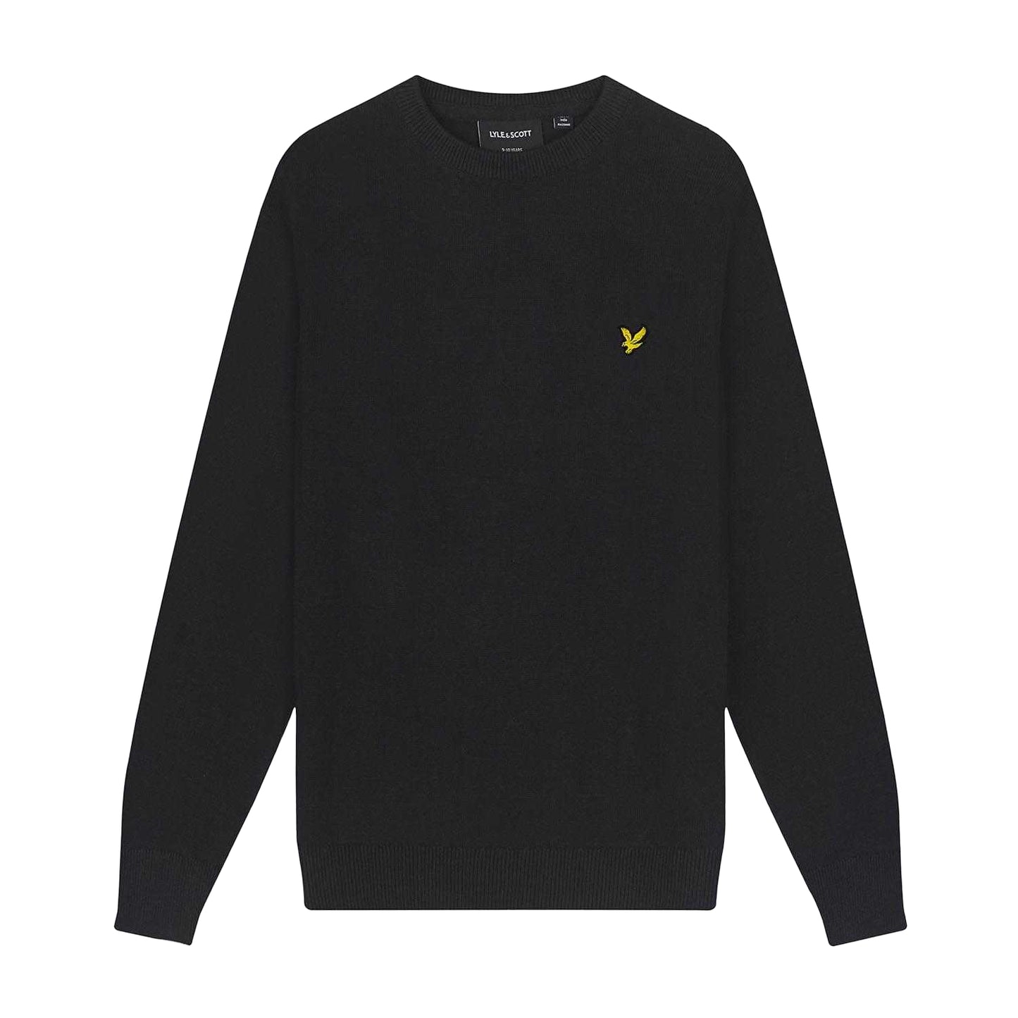 Black - Front - Lyle & Scott Childrens-Kids Cotton Crew Neck Sweatshirt