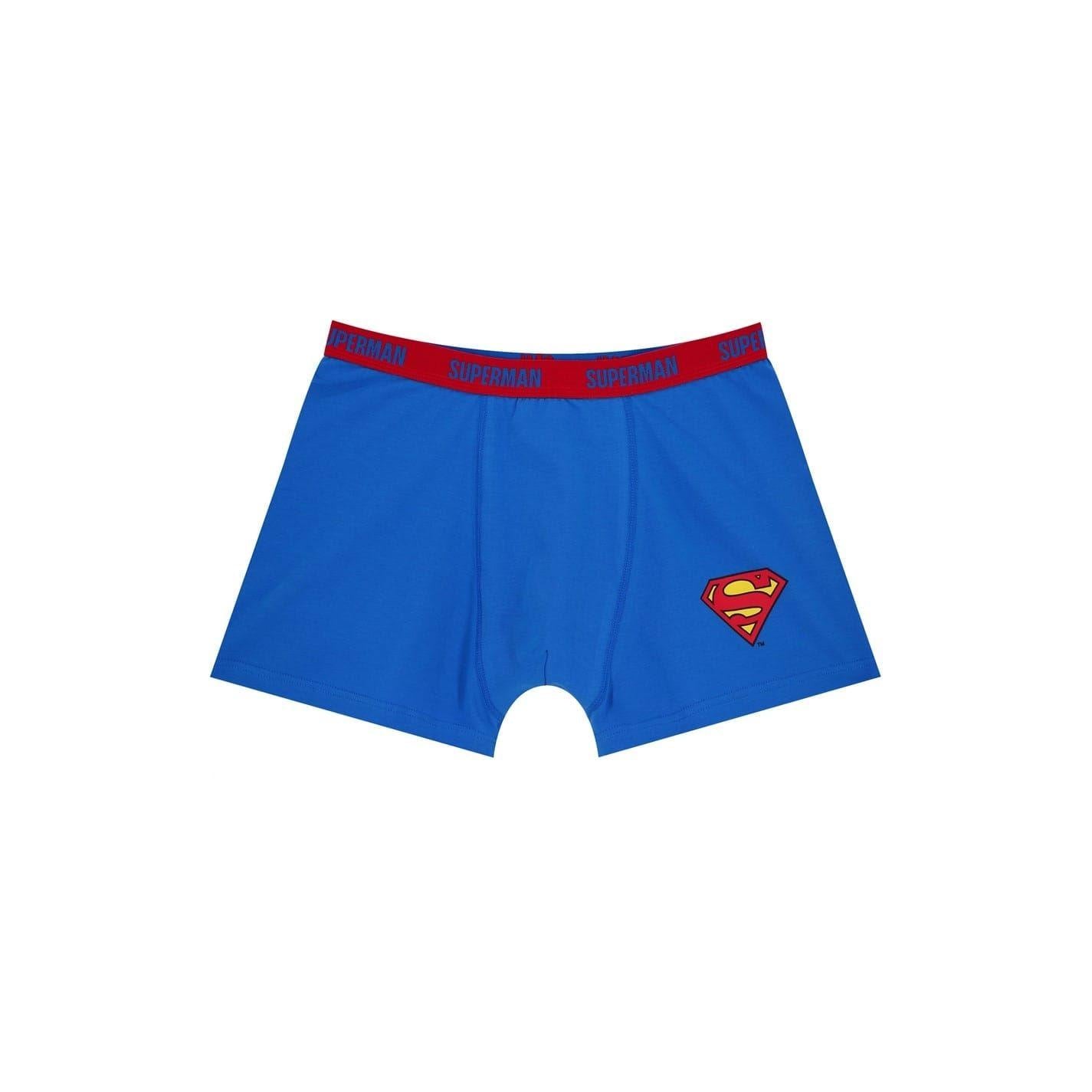 Blue-Red-Black - Side - Superman Mens Stretch Boxer Shorts (Pack of 3)