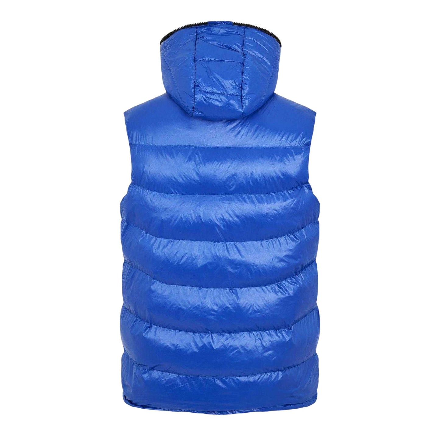 Blue - Back - Born Rich Mens Mateo Quilted Hooded Gilet