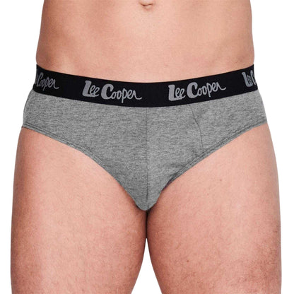 Black-Grey-Charcoal Marl - Lifestyle - Lee Cooper Mens Comfort Briefs (Pack of 5)