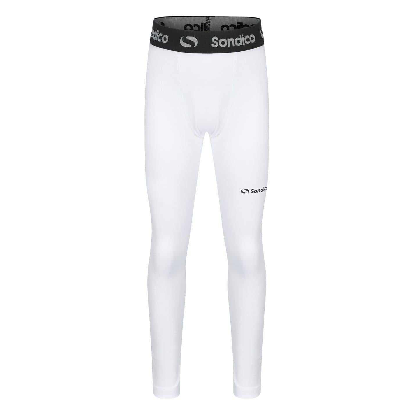 White - Front - Sondico Boys Core Base Layer Bottoms