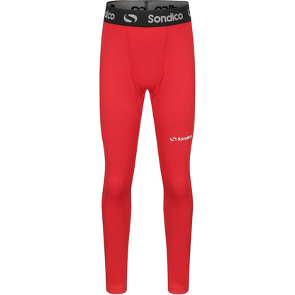 Red - Front - Sondico Boys Core Base Layer Bottoms