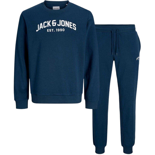 Titan - Front - Jack And Jones Mens Arched Logo Crew Neck Tracksuit