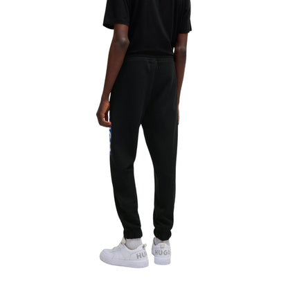 Black - Back - Boss Mens Nuram Logo Cuffed Jogging Bottoms